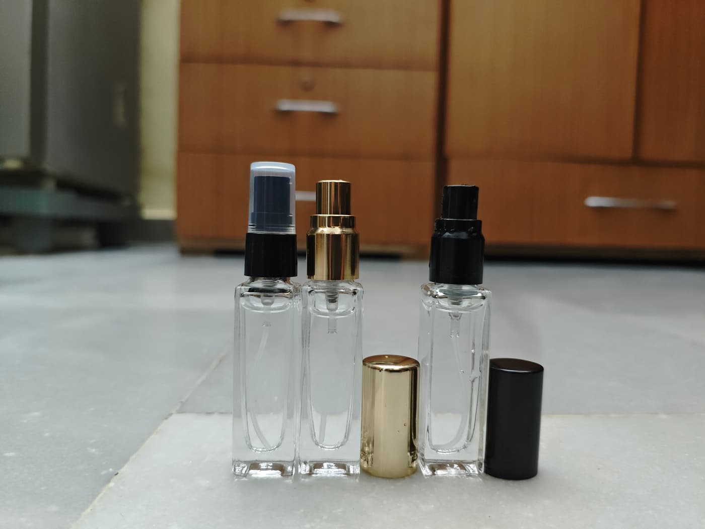 Empty 3ml, 5ml and 7.5ml spray bottles
